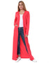 Jamila Women Plain Front Pockets Long Sleeves Maxi Cardigan
