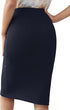 Sweet Hearts Women Below Knee Bodycon Skirt Navy