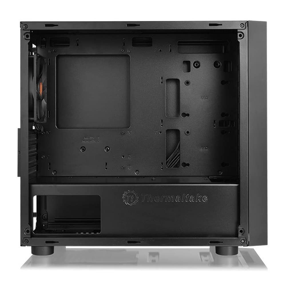يعتبر صندوق Thermaltake Versa H17 خيارًا مدمجًا وأنيقًا لمكونات الكمبيوتر بتصميم micro-ATX. يتميز بتشطيب أسود أنيق وبنية فولاذية عالية الجودة توفر متانة ممتازة وتدفق هواء فعال – Safqqa Egypt