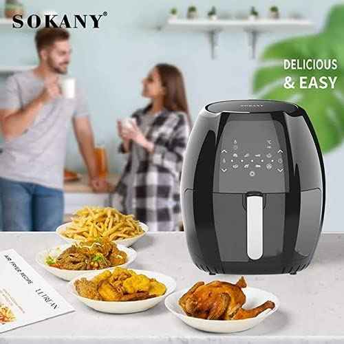 Sokany Oil Free Healthy Air Frying Pan with Digital Touch Screen - 8 Liter SK-8014-Damage Box and Have Scratches - Safqqa Egypt