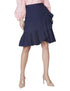 Splash Ruffle-Trim A-Line Solid Skirt for Women - Safqqa Egypt
