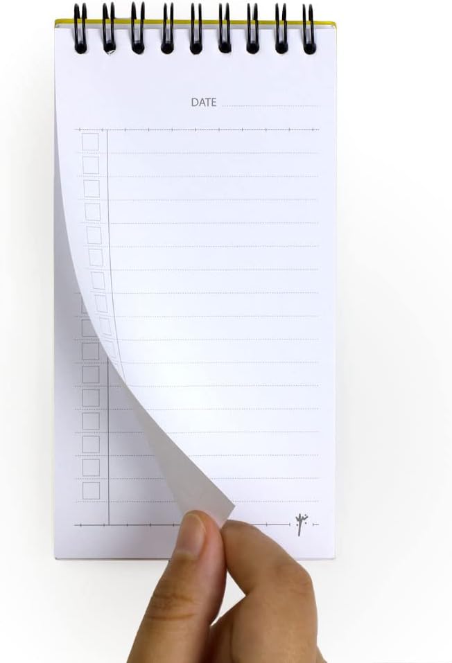 YM Sketch Notebook To Do List - Size (8.5x16cm) | Happy | 80 Sheets