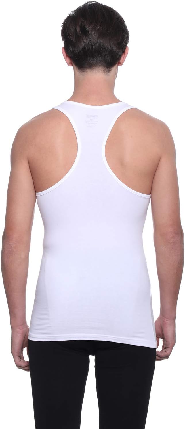 Dice Mens Racerback Round Neck Solid Sleeveless Undershirt