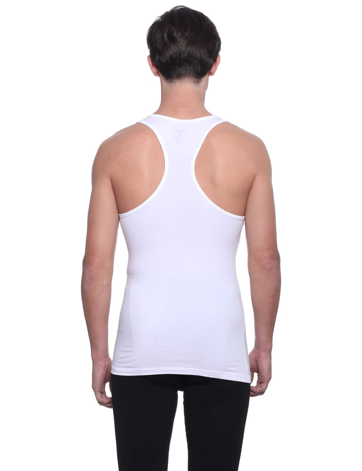 Dice Mens Racerback Round Neck Solid Sleeveless Undershirt