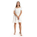 JAMILA Women Self Stitched Square Collar Tiered Tunic - Safqqa Egypt
