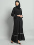 Styleville.in Women Abaya with Hijab Black Arabic Wear Elegant Modest Outfit