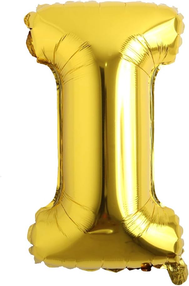 REIANS Helium balloons in the shape of letters of the alphabet, gold