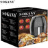 Sokany Oil Free Healthy Air Frying Pan with Digital Touch Screen - 8 Liter SK-8014-Damage Box and Have Scratches - Safqqa Egypt
