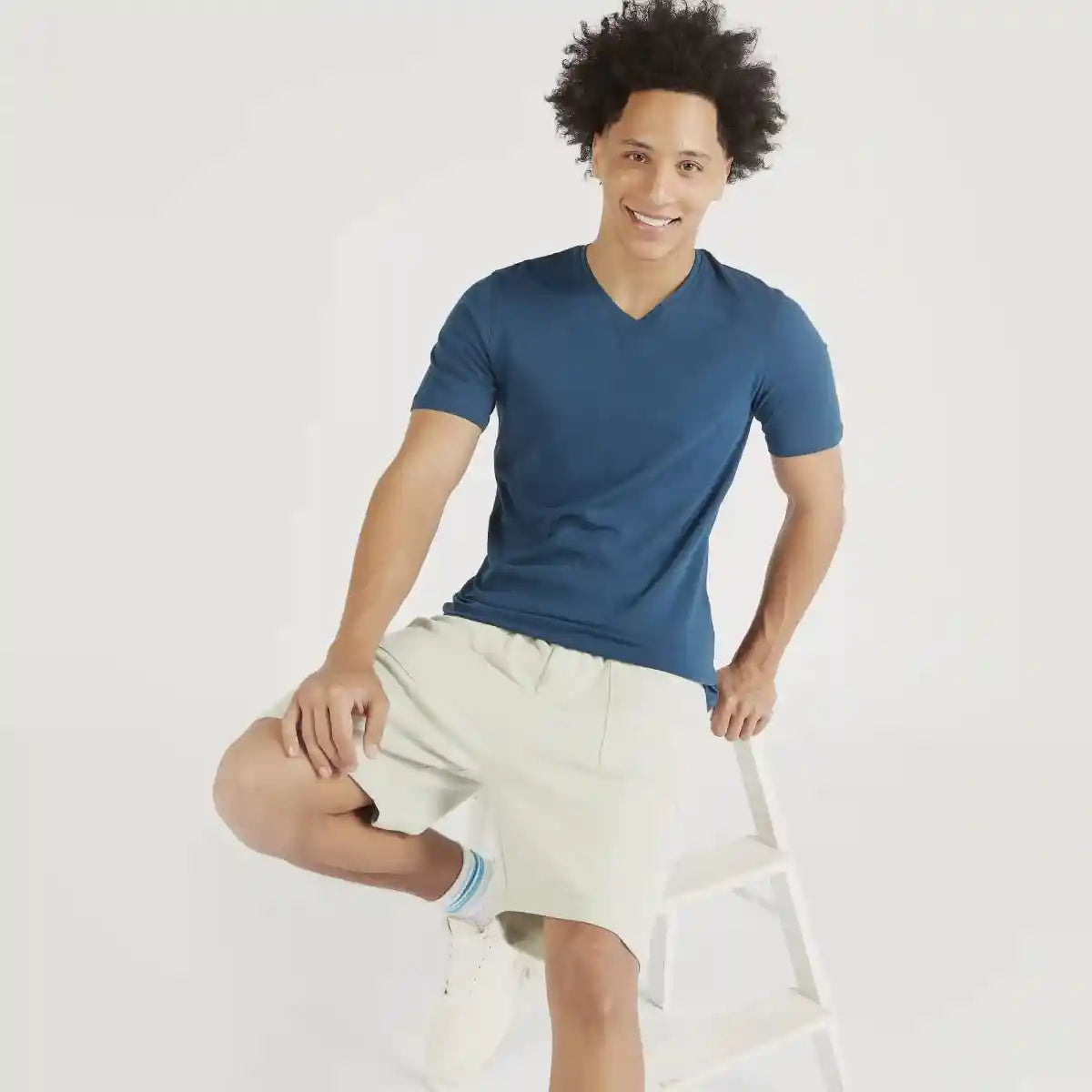 Splash Mens Vneck Solid T-Shirt - Safqqa Egypt