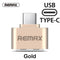 Remax USB Type-C Cable – Fast Charging & Data Sync Cable (Gold, 1 Port)