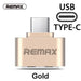 Remax USB Type-C Cable – Fast Charging & Data Sync Cable (Gold, 1 Port)