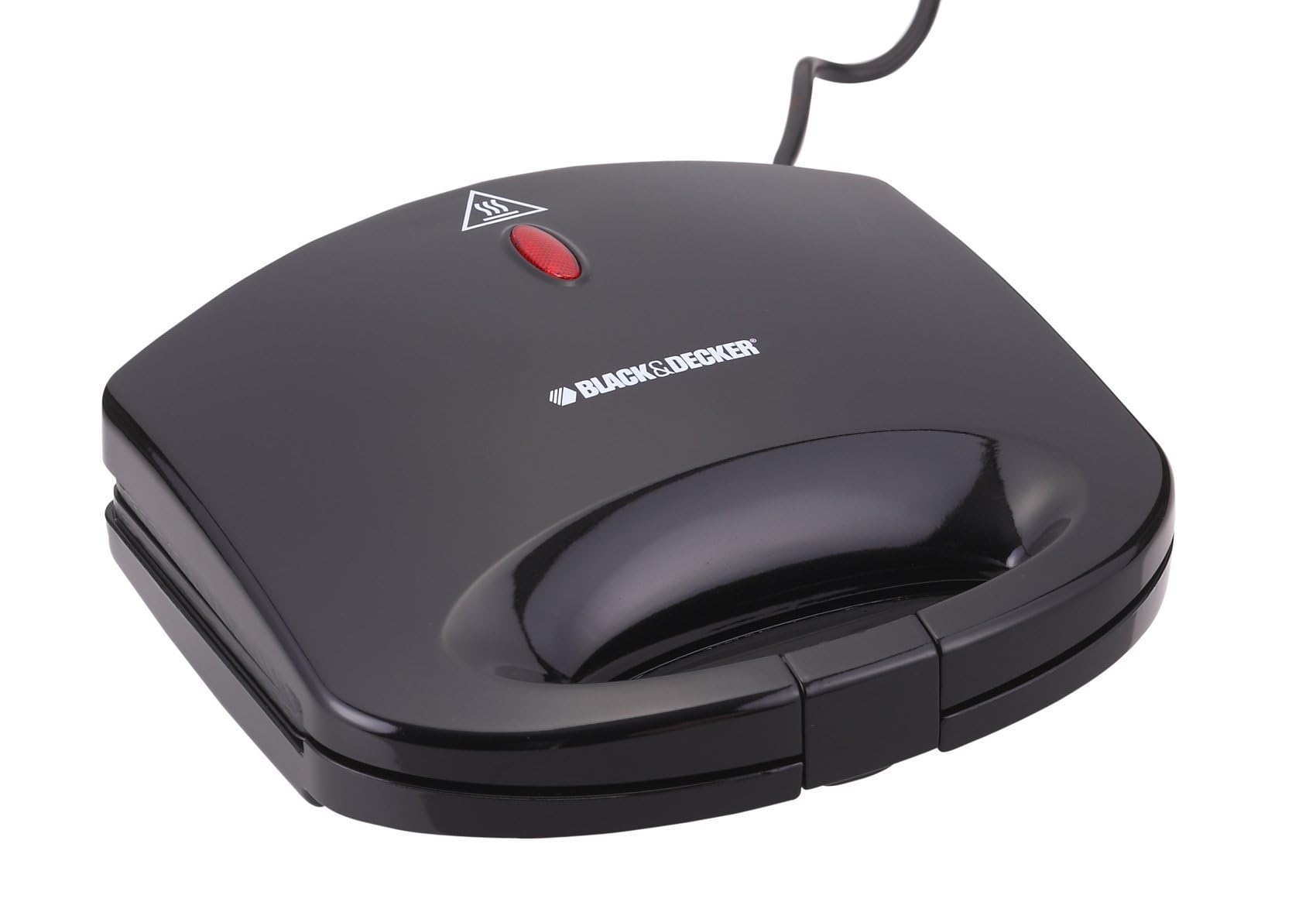 Black & Decker 600W 2 Slice Non-Stick Sandwich Maker Black TS1000-B5