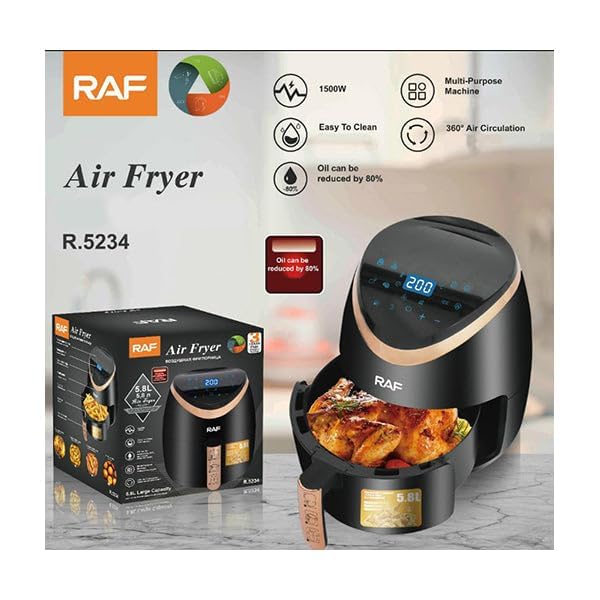 قلاية هوائية من راف ، سعة 5.8 لتر، 1500 وات – موديل R.5234