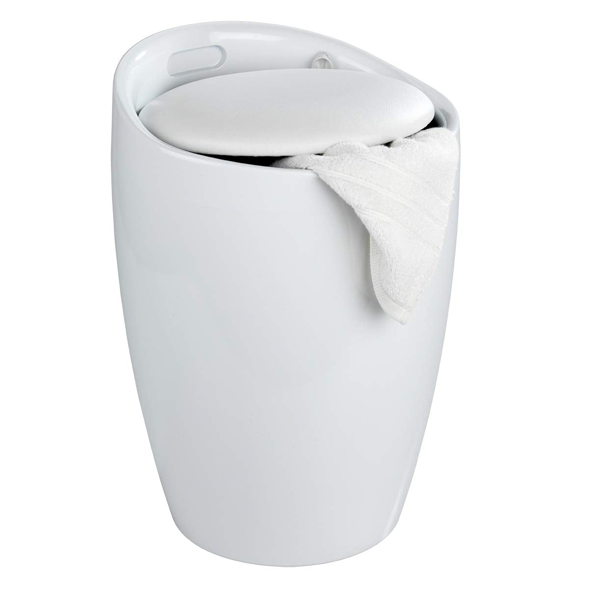 كرسي حمام WENKO – بلاستيك، مع سلة غسيل وتخزين الملابس