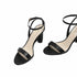 CHARLES & KEITH Women’s Faux Leather Open-Toe Ankle-Strap Block Heel Sandals