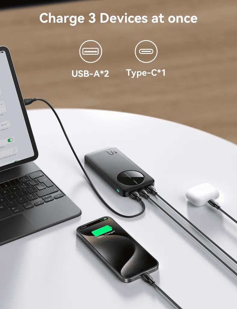 Joyroom JR-PBF12 2.4A 10000mAh LED Power Bank, Black