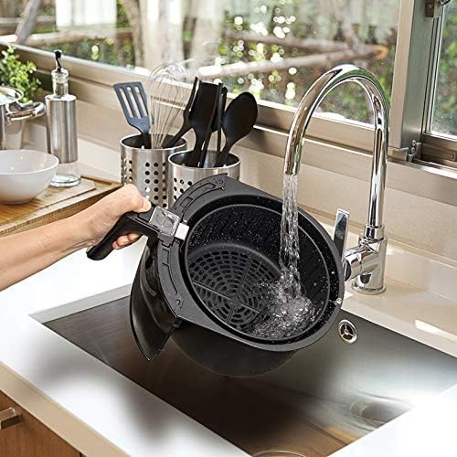 Black+decker af250g-b5 air fryer with rapid air covection technology, 2.5 liter, 800 g - black and gold - 220v supply voltage and 50hz