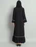 Styleville.in Women Abaya with Hijab Black Arabic Wear Elegant Modest Outfit