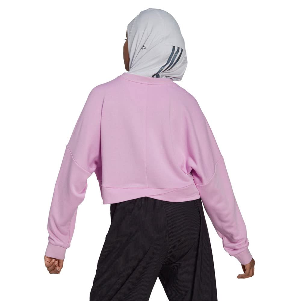 سويت شيرت أديداس للنساء مصنوع من قماش ناعم ومريح من الصوف الفرنسي للدفء والراحة