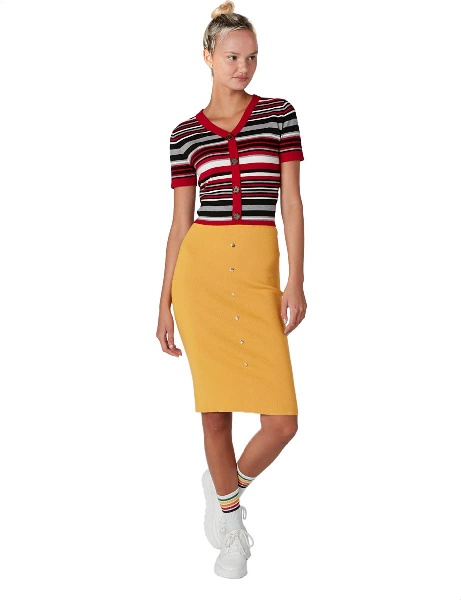 Splash Youth Striped Short Sleeves V Neck Top for Women