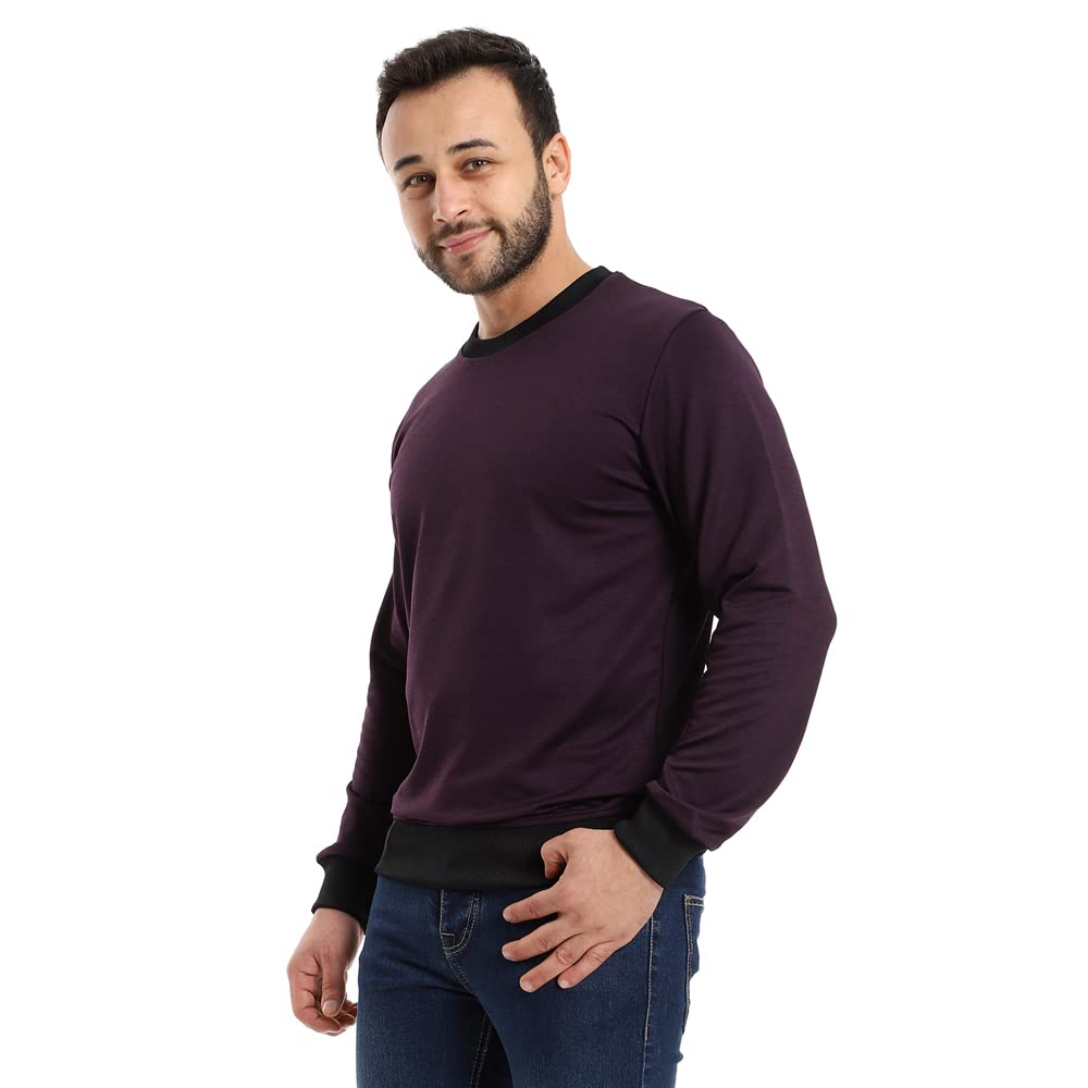 Men’s Sweatshirt with Matching Black Cuffs and Waist Trim