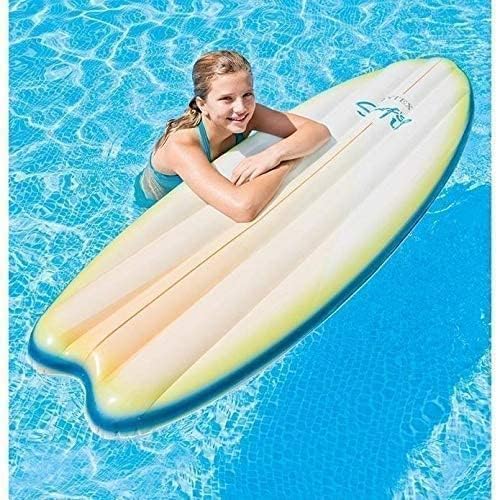 Intex Surfboard-Style Pool Float, Inflatable Lounger 1.78m x 69cm, Durable Water Pool Float