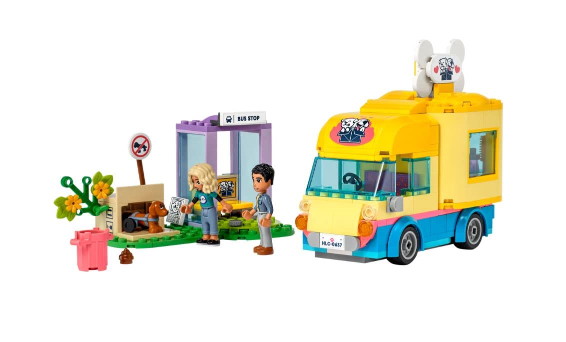 مجموعة ألعاب البناء LEGO® Friends Dog Rescue Van 41741 (300 قطعة) 