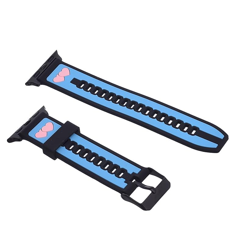 Generic Silicone Adjustable And Expandable Watch Strap With Youthful Design For Unisex Compatible With Smart Watches