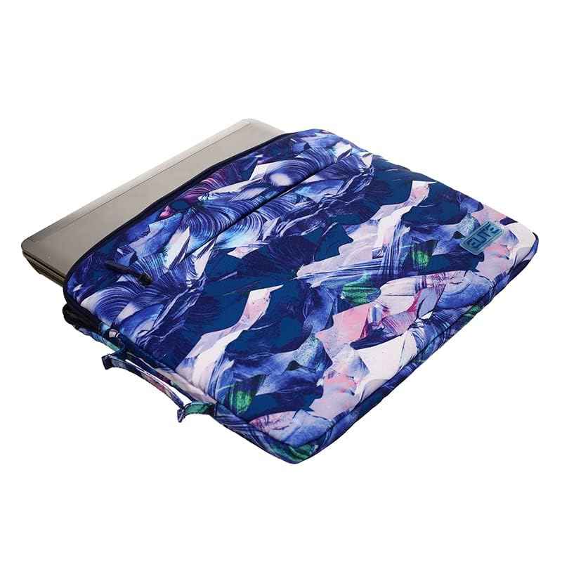 ELITE Fabric Pocket Sleeve With Flower Design And Zipper Pocket For Laptop And Tablets 15.6 Inch - Multi Color - Safqqa Egypt