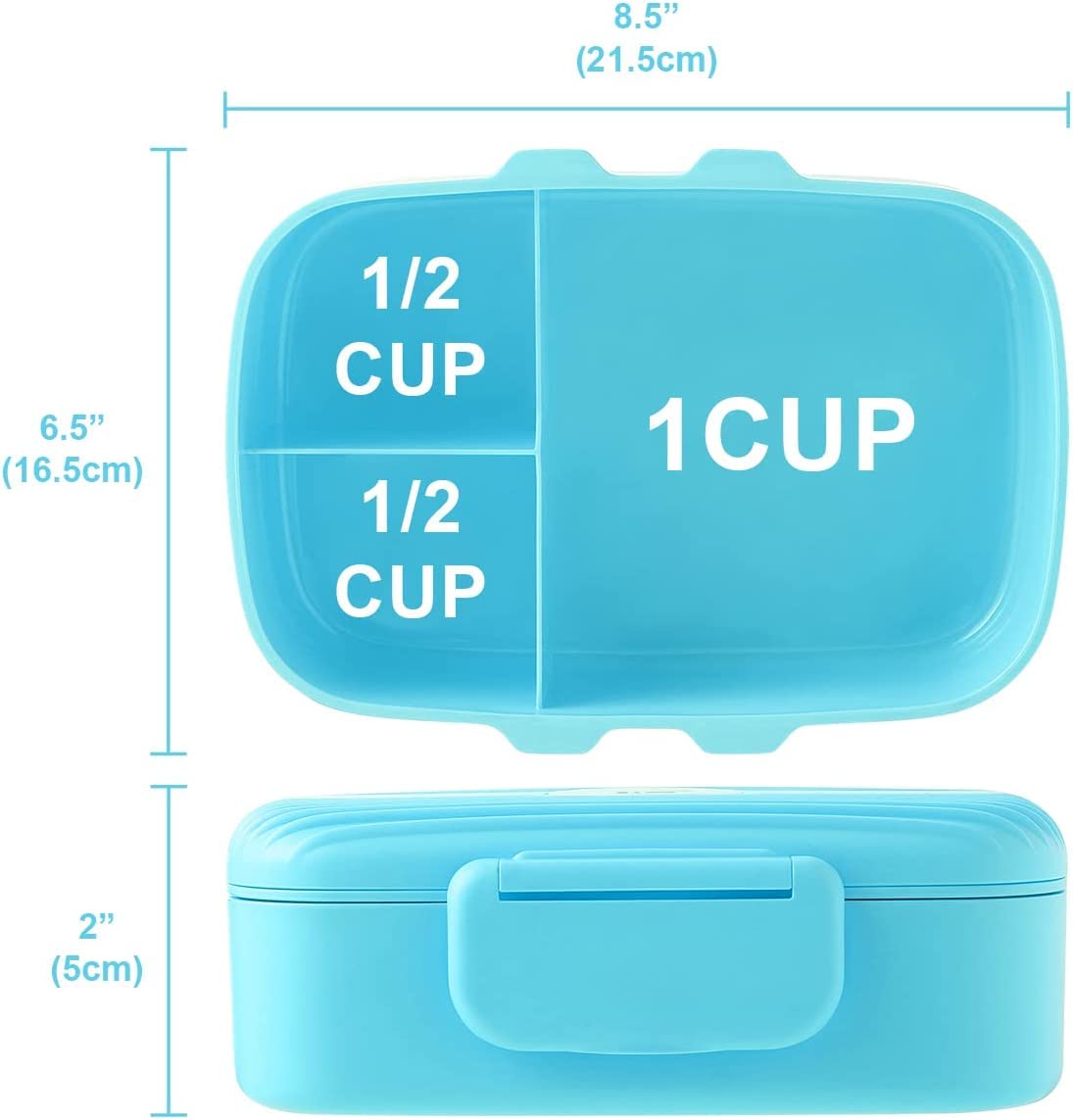 Plaman Lunch Box with compartments, Kids Lunch Box , bento Box Sustainable Leak-Proof, Lunch Box with Cutlery Kindergarten, Salad Box to go for School/Work/Picnic Trips