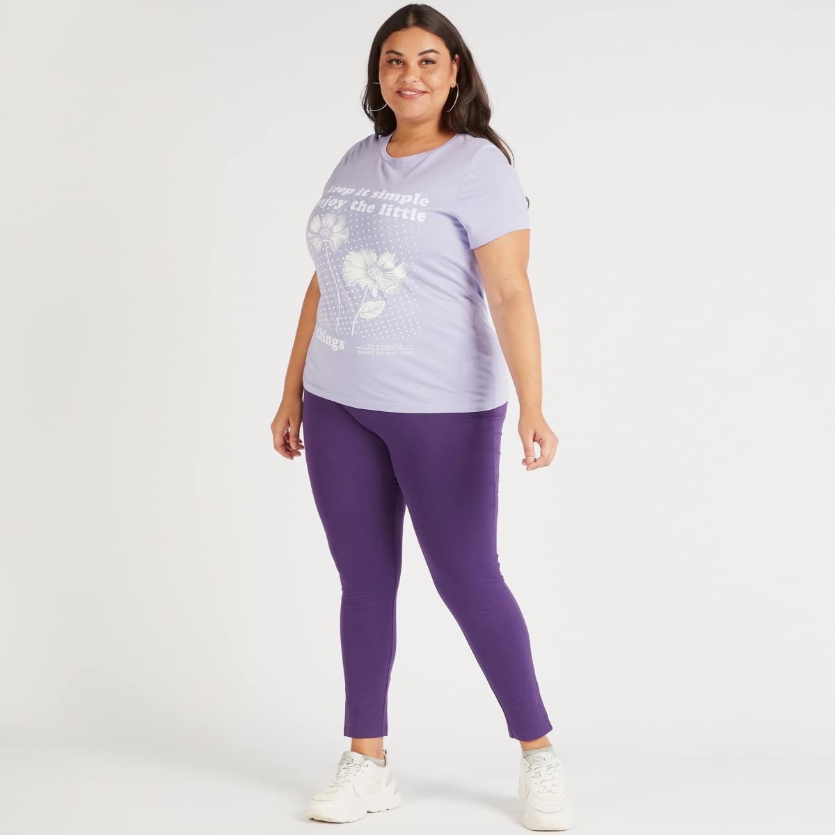 Splash Basic Printed T-Shirt For Women,Ideal for casual outings, layering, or relaxed occasions.