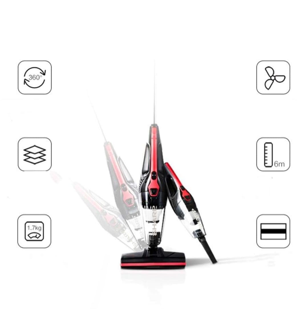 Sharp Stick Vacuum Cleaner 500W - 2 in 1 - Hand Stick