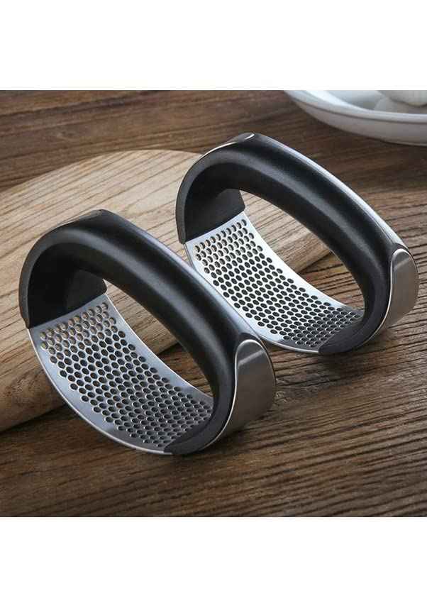 garlic press potato masher garlic crusher garlic peeler press garlic stainless steel garlic press kitchen crusher, ergonomic handle easy to use - Safqqa Egypt