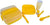 Titiz Traveling Tableware Set , 32 Pieces ,Yellow