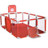 Fantastic-Kids-Toys Large Playpen for Toddlers, Durable Ball Pit, Playpen with Basketball Hoop, Indoor and Outdoor Activity Center, Safety Gates, 50 Balls 182 x 122 x 64 cm (RED) - Safqqa Egypt