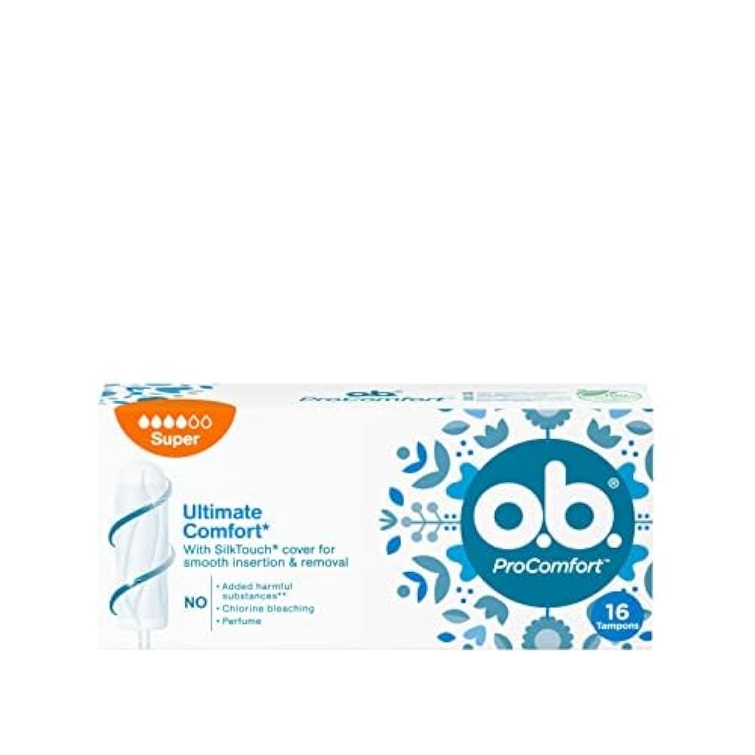Ob Tampons, Procomfort, Super, Pack of 16 Tampons
