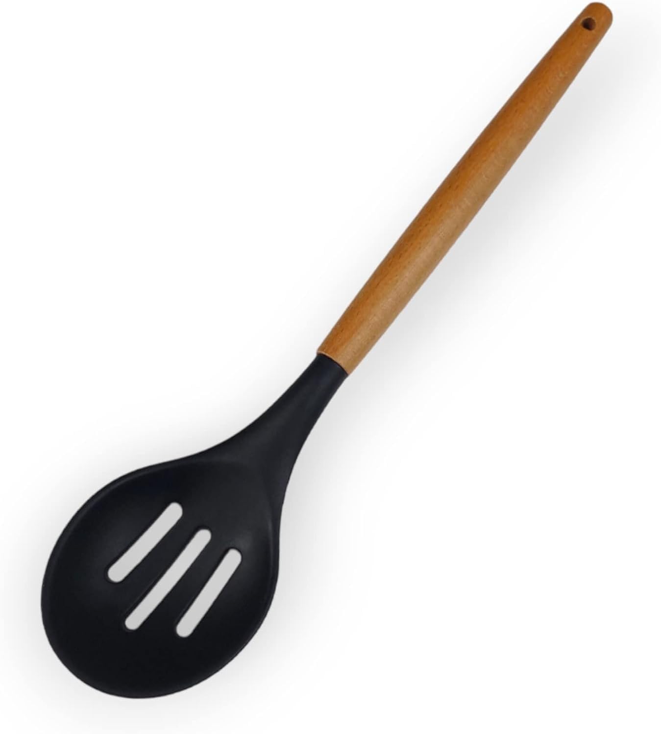 Flamer LL-159 Silicone Spatula Wooden Handle Nonstick Black – Safqqa Egypt