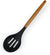 Flamer LL-159 Silicone Spatula Wooden Handle Nonstick Black