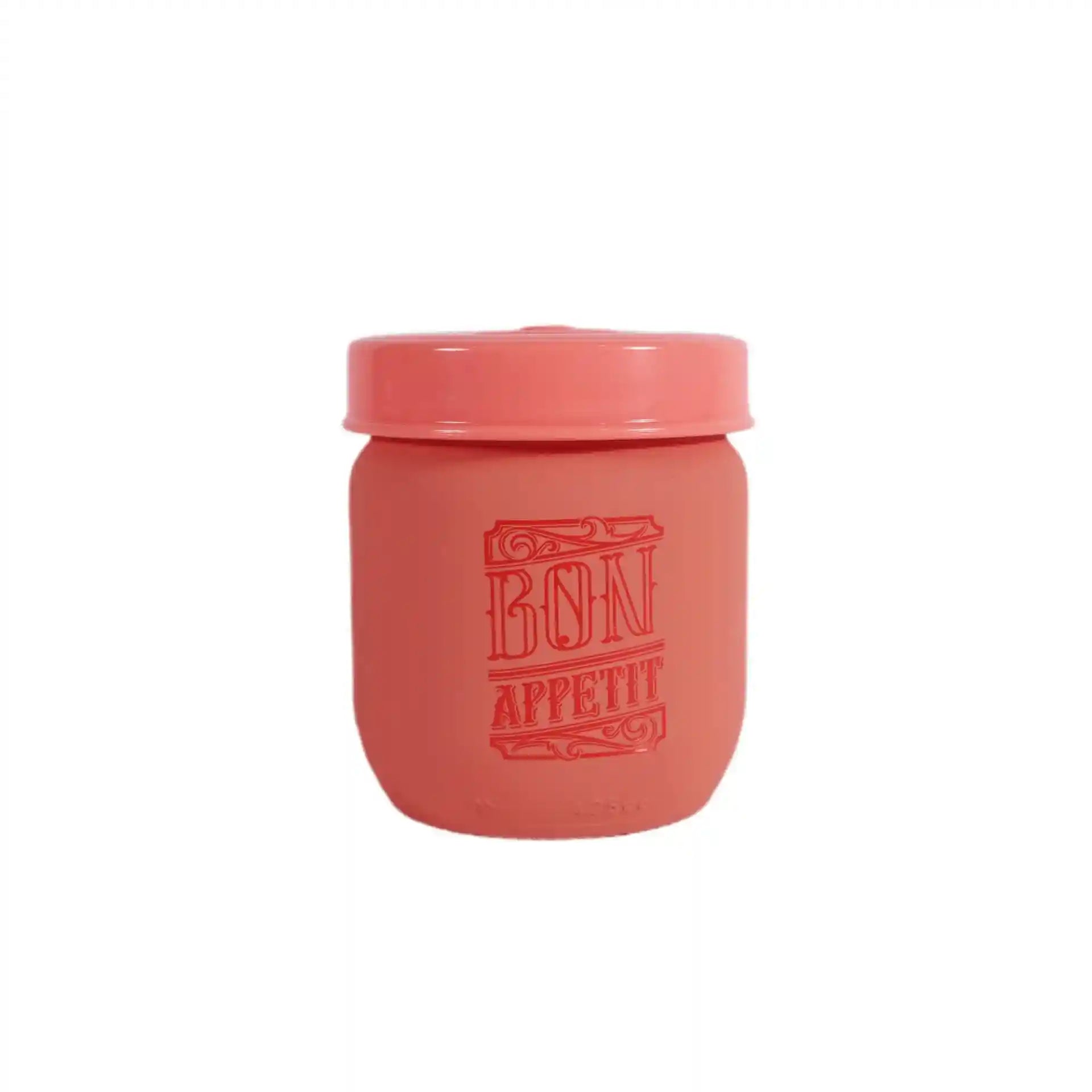 Herevin Soft Colored Decorated Canister Set with Tray – 3 Pieces (425/660/1000 ml), Pink