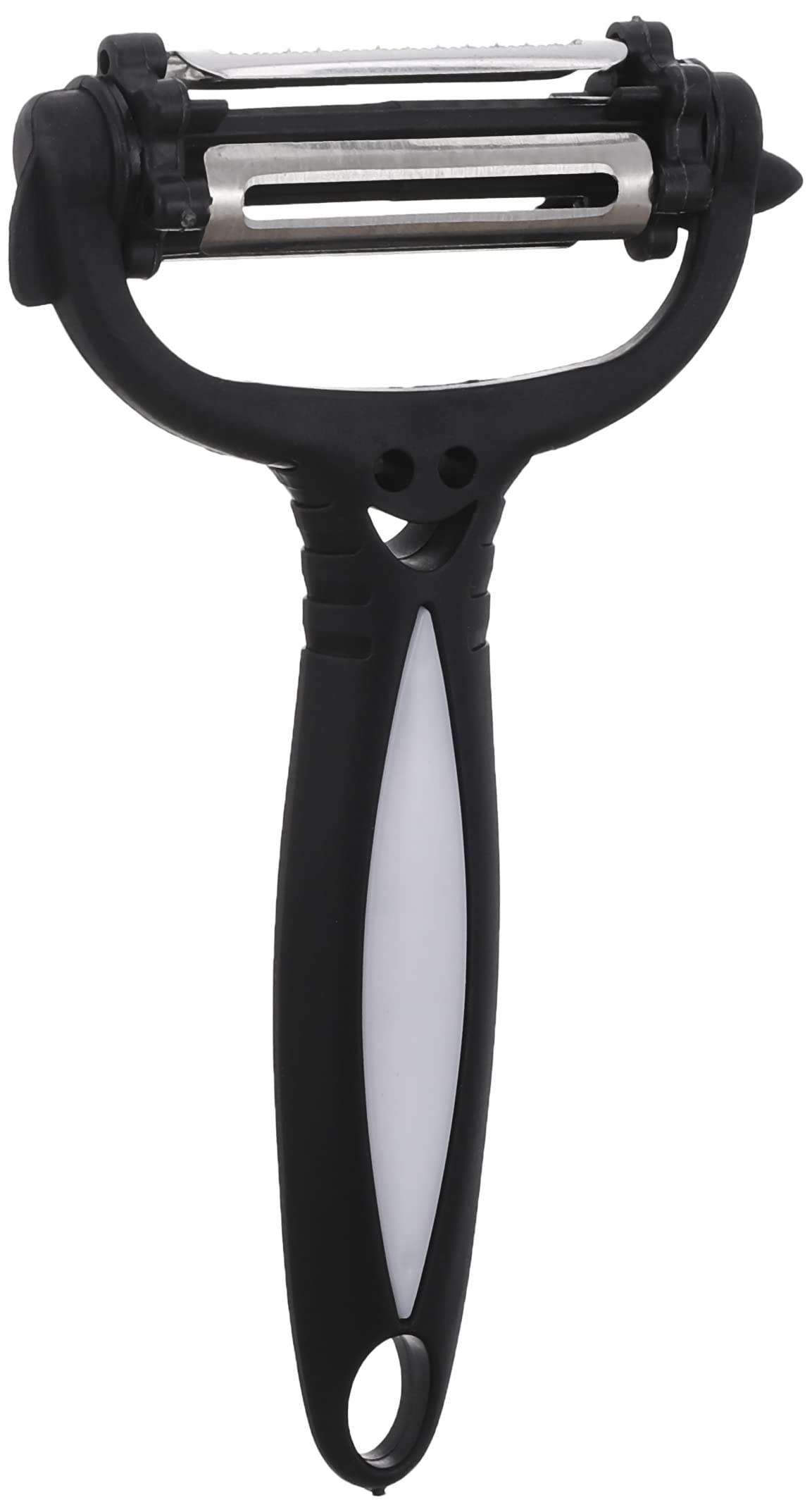 Rustomart 3 in 1 stainless steel potato peeler with plastic handle,• Easy to use for various vegetables - Safqqa