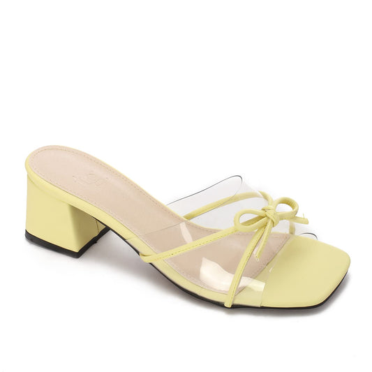 Womens Heeled Sandal Pvc Bow Heels