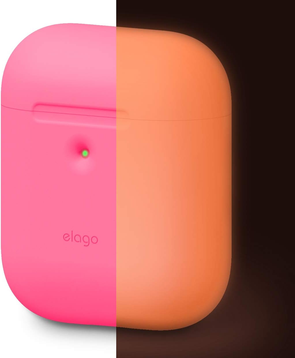 Elago silicone case (compatible with airpods 1 and 2) neon hot pink
