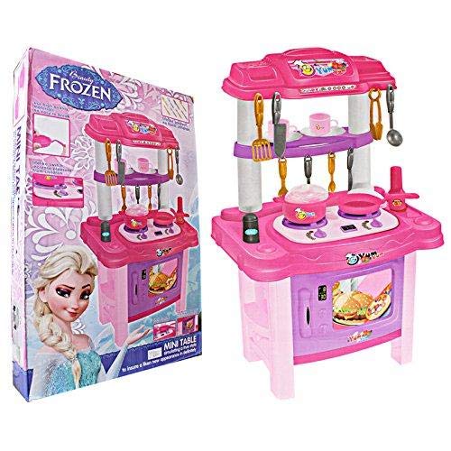 Happy Disney Frozen Mini table Kitchen Set Pretend Play For Kids - Safqqa