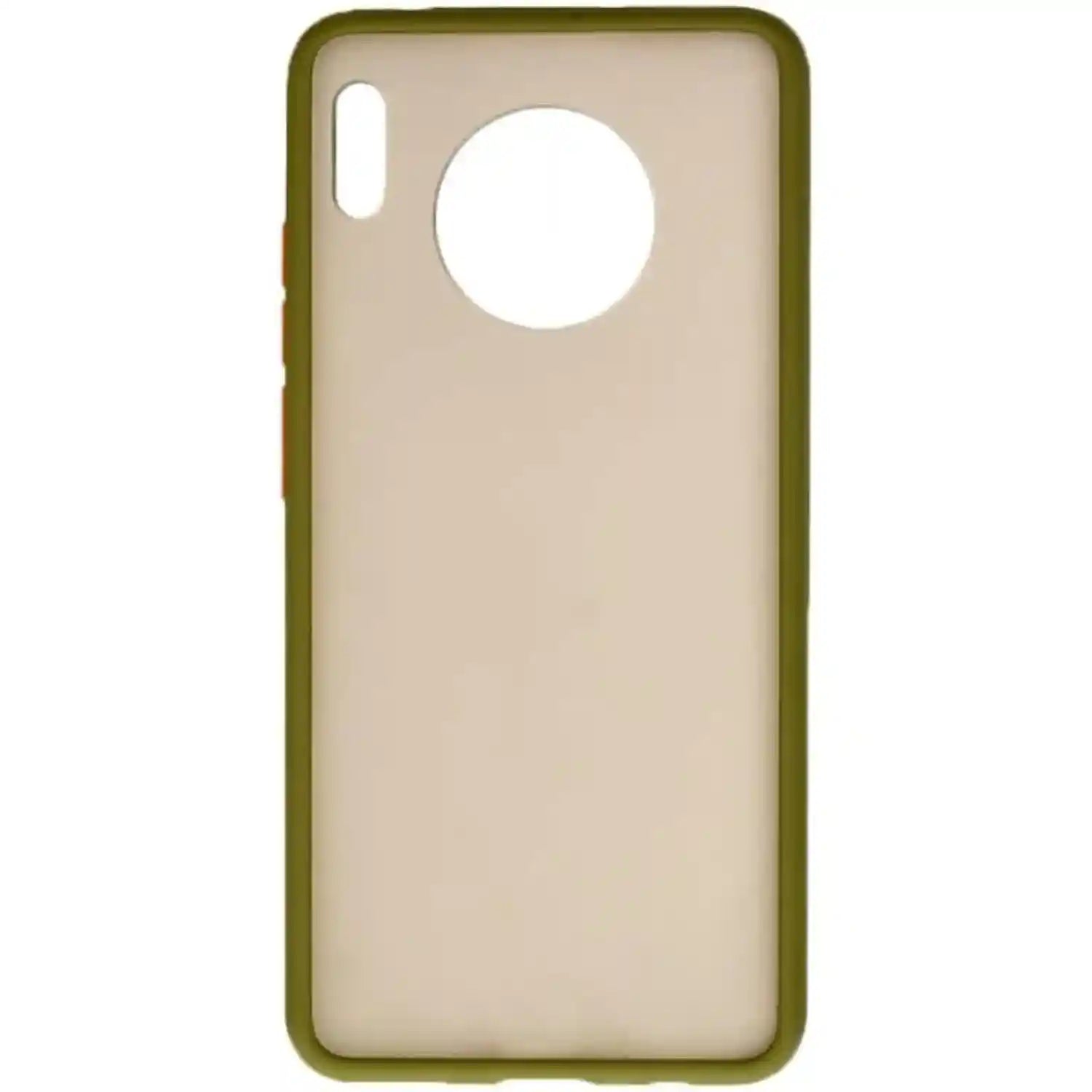 حافظة هاتف بلاستيكية صلبة عامة بحواف سيليكون ملونة وظهر شبه شفاف لهاتف هواوي ميت 30 بحجم 6.62 بوصة