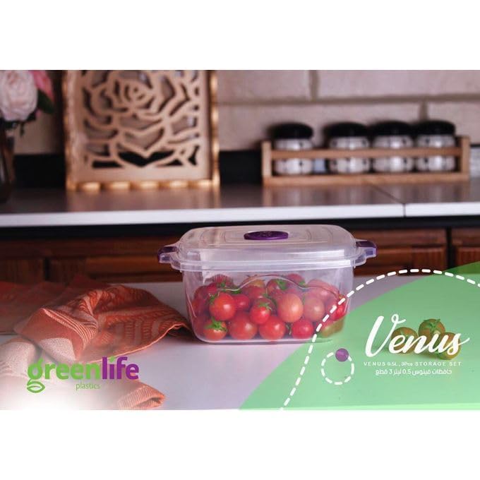 Plastic Square Food Storage Box Set – 3 Pieces