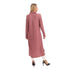 Jamila Women long sleeves soft satin buttoned shirt dress