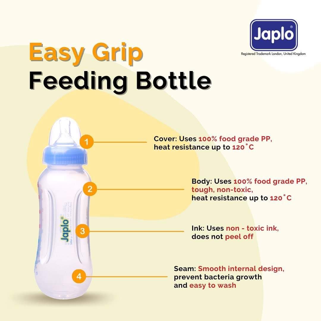 Japlo Easy mix & grip baby feeding Bottle with Anti-colic nipple & Lukewarm water mixer