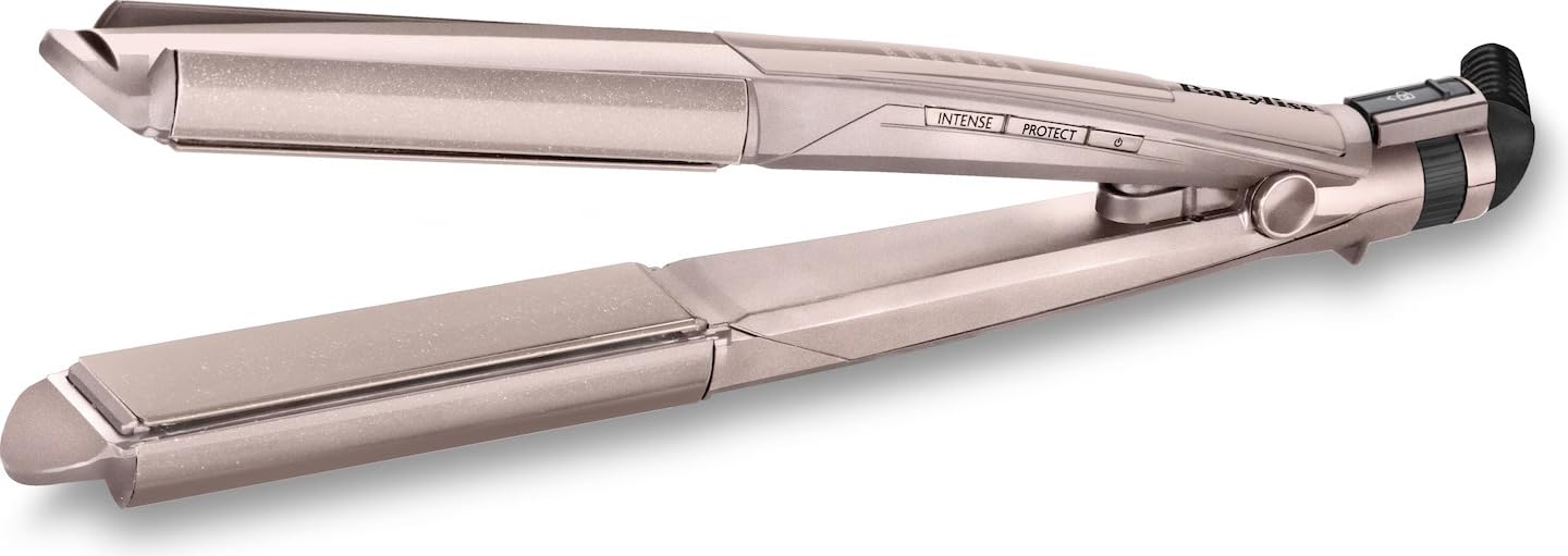 BaByliss Keratin Shine 2-in-1 Hair Straightener | Keratin Ceramic Coated Plates | Digital Temperature Display | 6 Adjustable Heat Settings (140°C - 230°C) | 30-Second Heat-Up | (ST335AE)