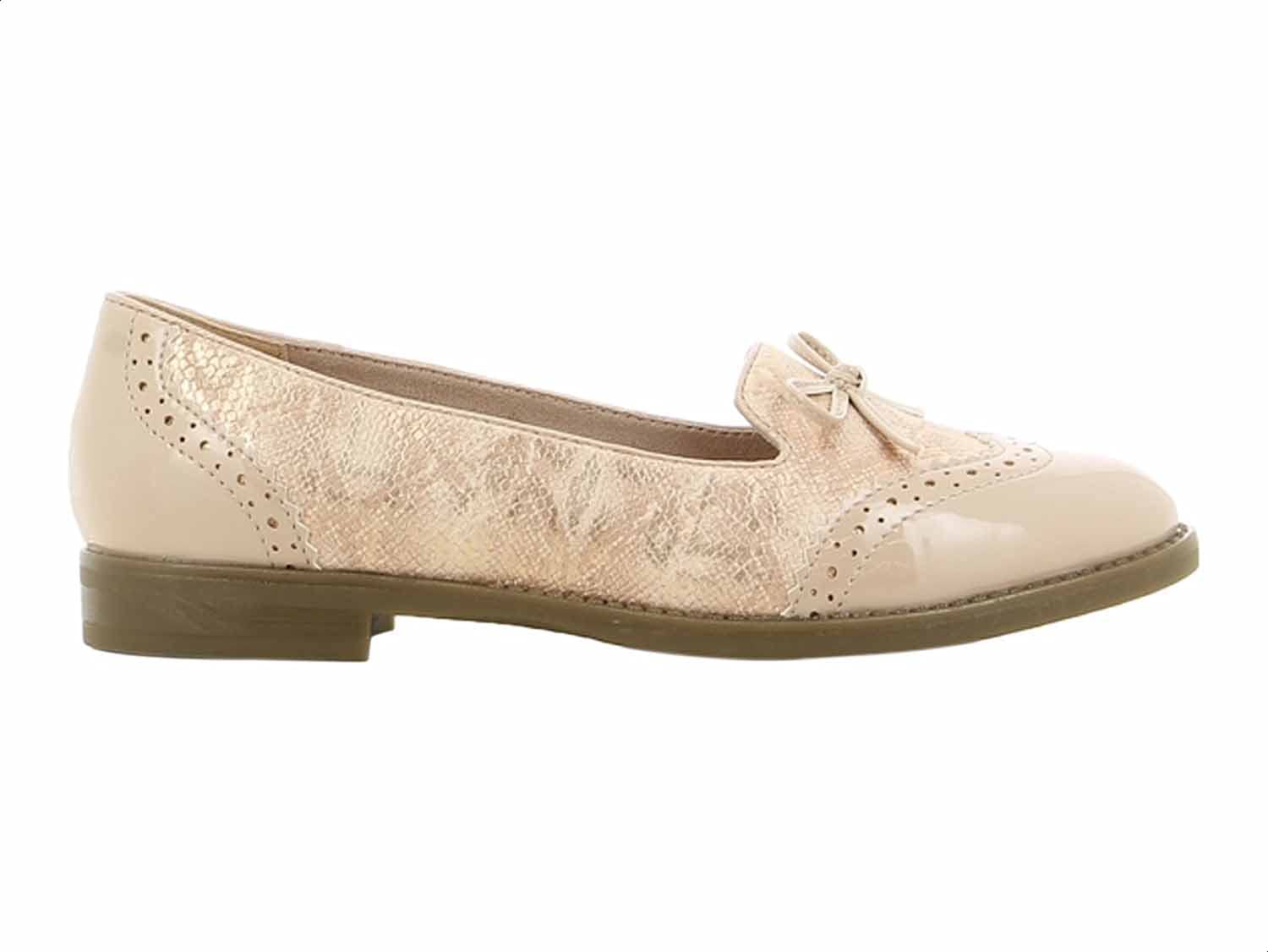 Sprox Moc-Toe Front Ribbon Detail Ballerina Shoes for Women