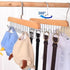 See Ever 1 pcs Wooden Hangers for Wooden Belt Hanger for Tie 8 Hooks Adjustable Closet Hangers Lingerie Belt Scarf Tie Storage Racks Foldable Hooks Wood Hanger Wardrobe Organizers for Men Women (Without Box)